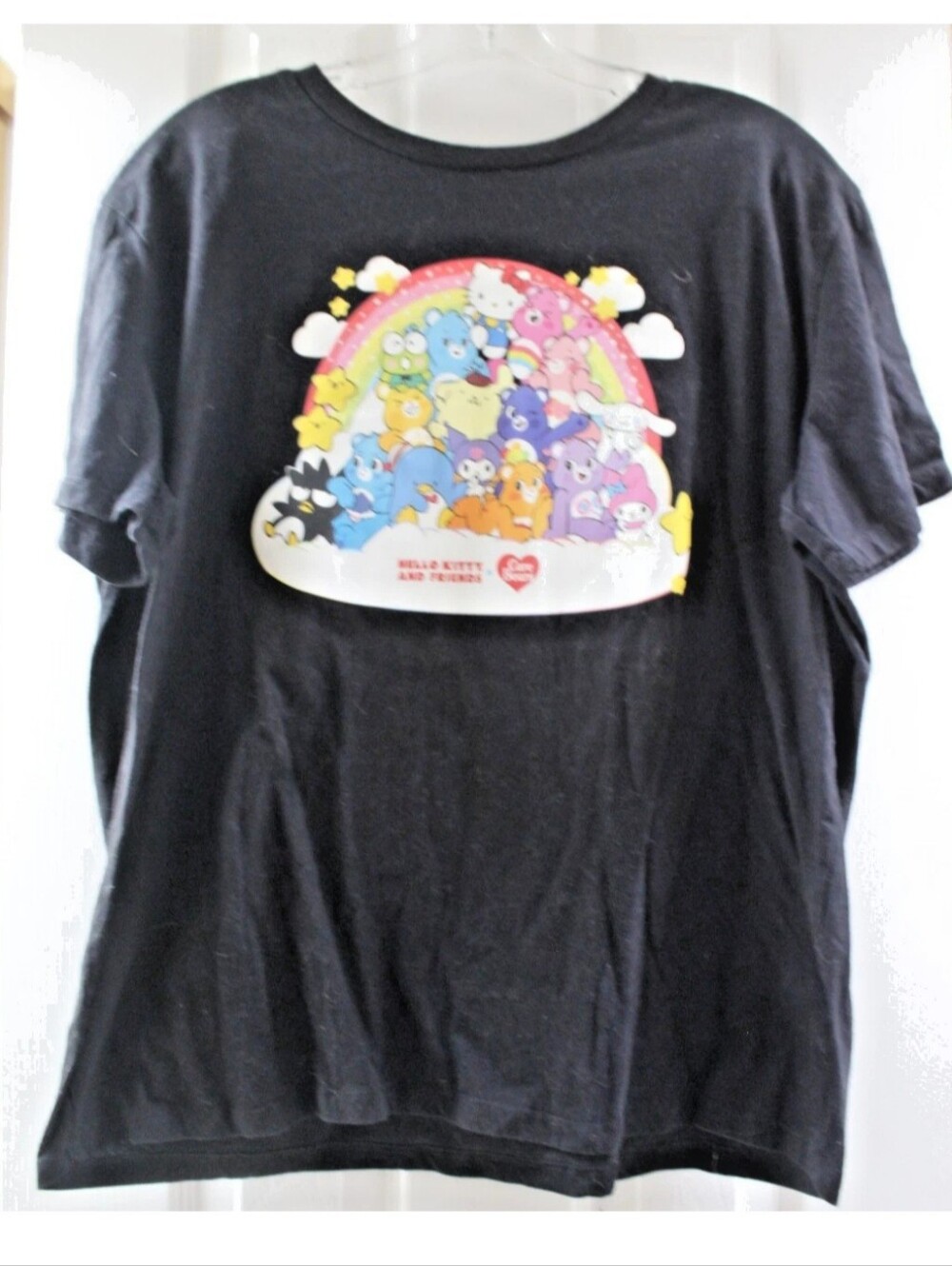Hello Kitty and Friends x Care Bears Women's Graphic T-Shirt Black 2XL (19) GUC